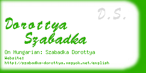 dorottya szabadka business card